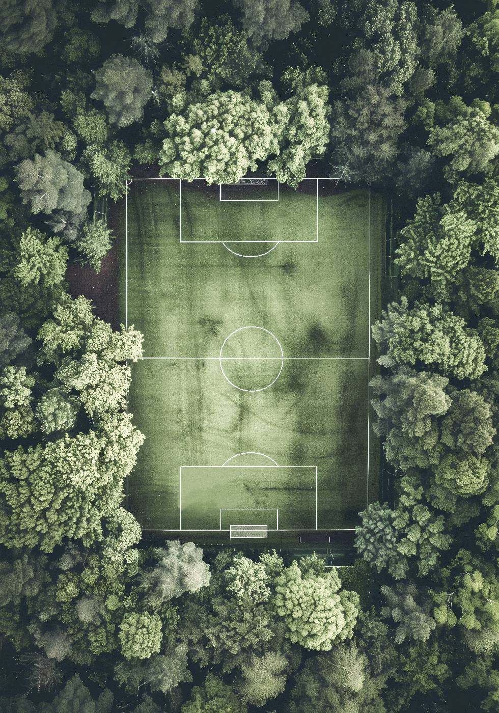 Green Soccer Pitch Poster - Posterbox.dk