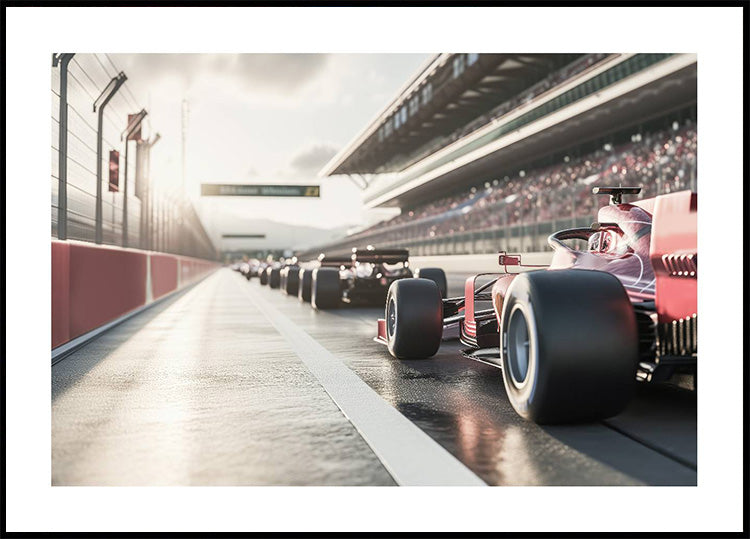 Red Race Car Poster - Posterbox.dk