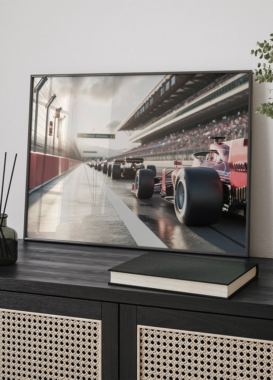 Red Race Car Poster - Posterbox.dk