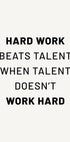 Hard Work Beats Talent Poster - Posterbox.no
