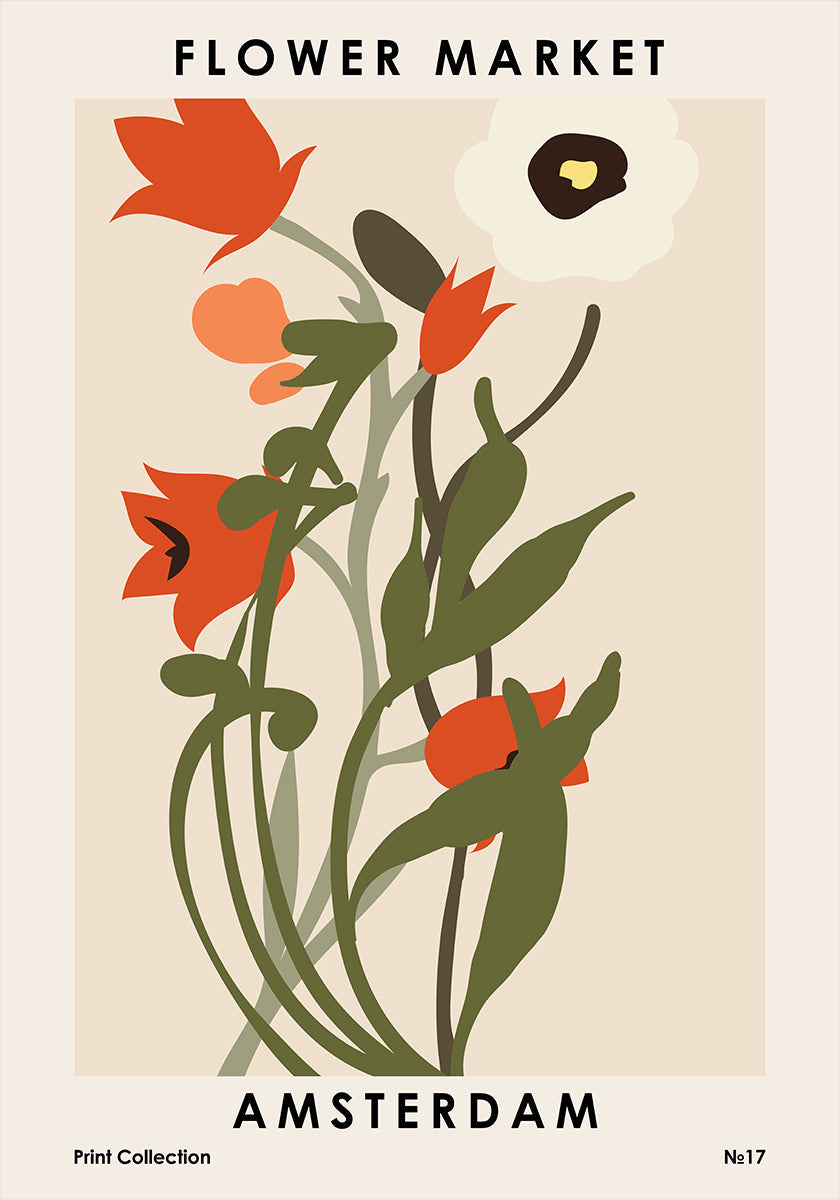 Flower Market Amsterdam Poster