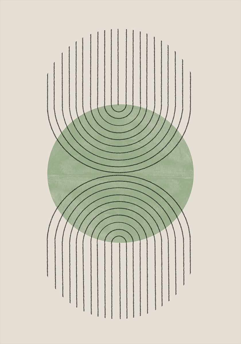 Symmetrical Waves Poster