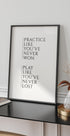 Practice and Play Poster - Posterbox.no