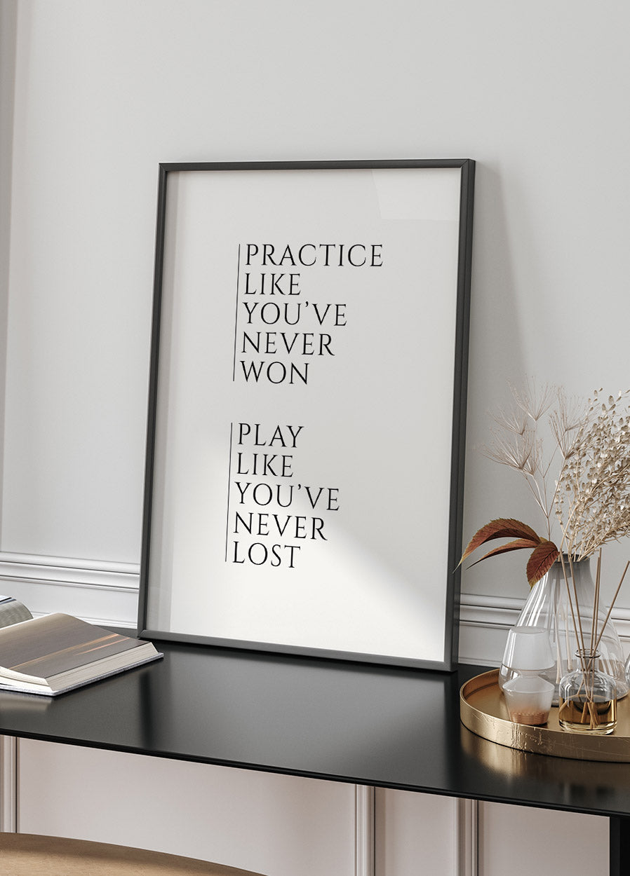 Practice and Play Poster - Posterbox.no