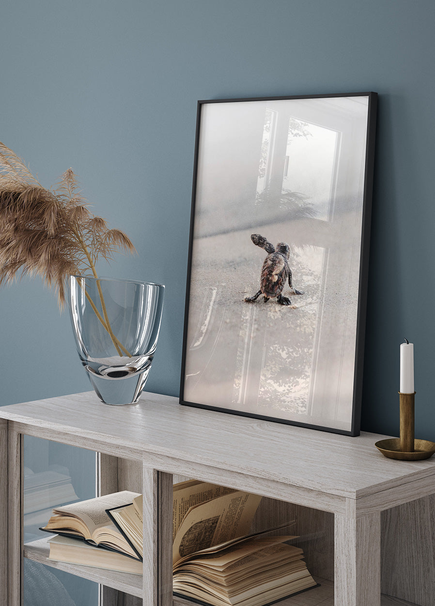 Newborn Sea Turtle Leaving The Nest Poster - Posterbox.dk