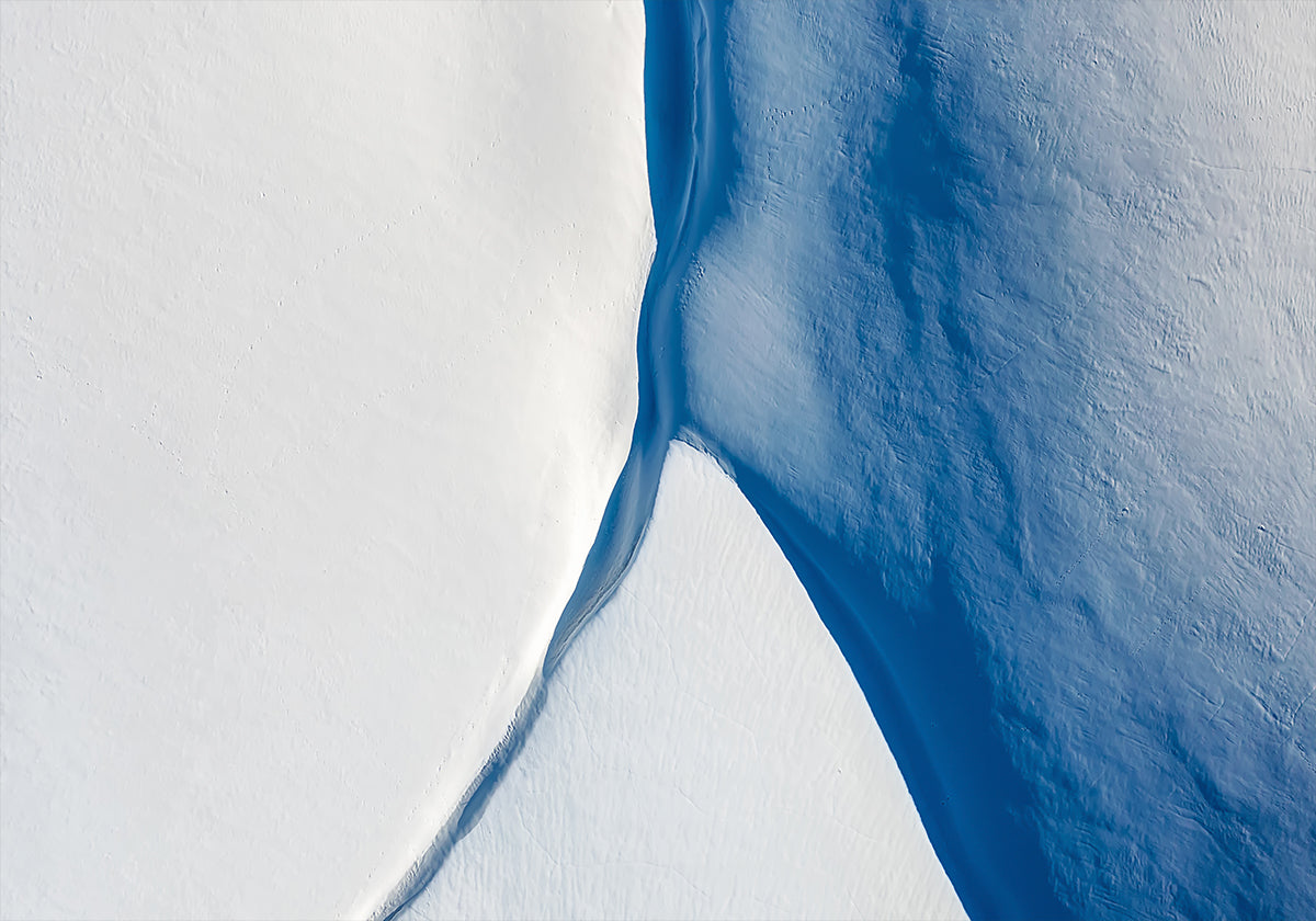 White and Blue Poster