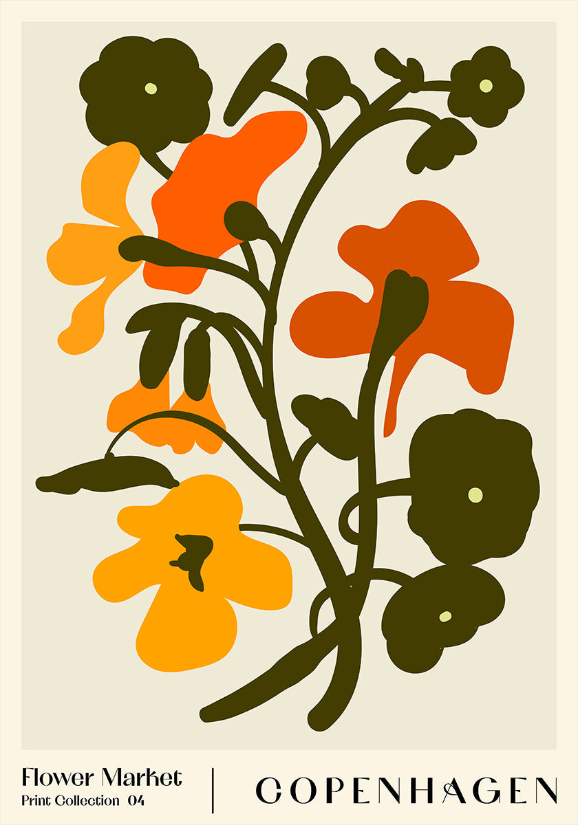 Flower Market. Copenhagen Poster