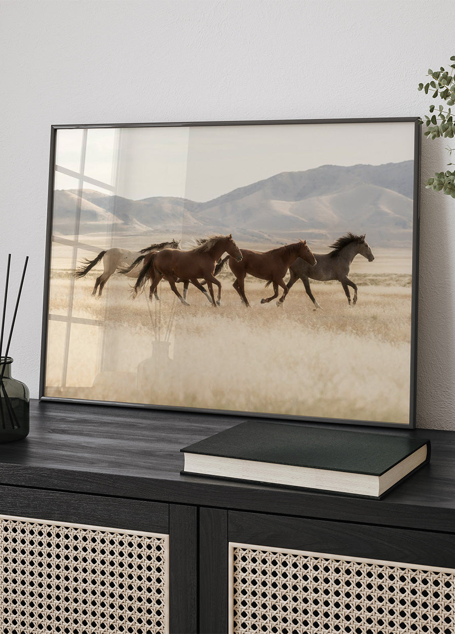Wild Horses Running Poster - Posterbox.dk