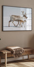 Reindeer With Offspring Poster - Posterbox.dk