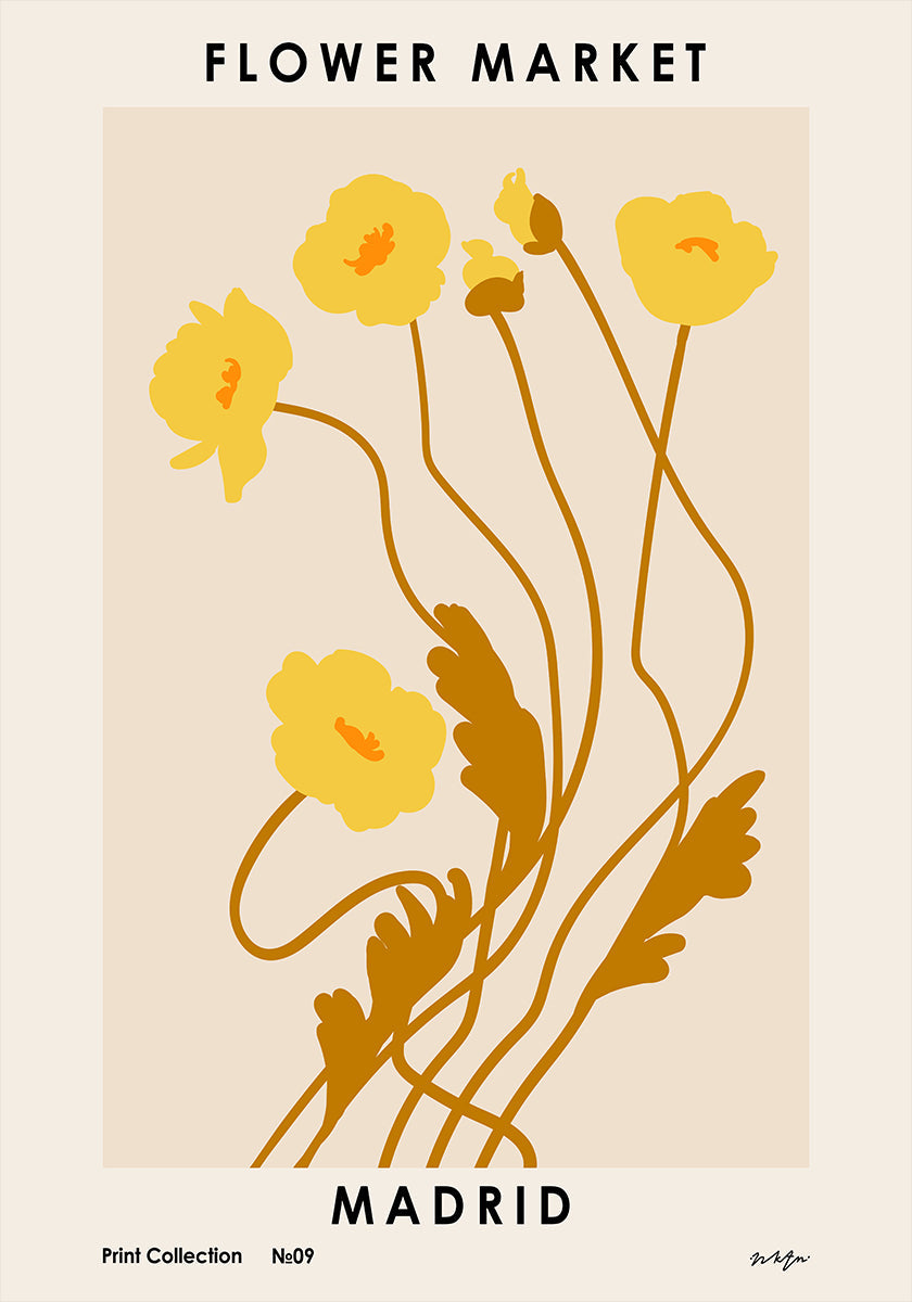 Flower Market. Madrid Poster