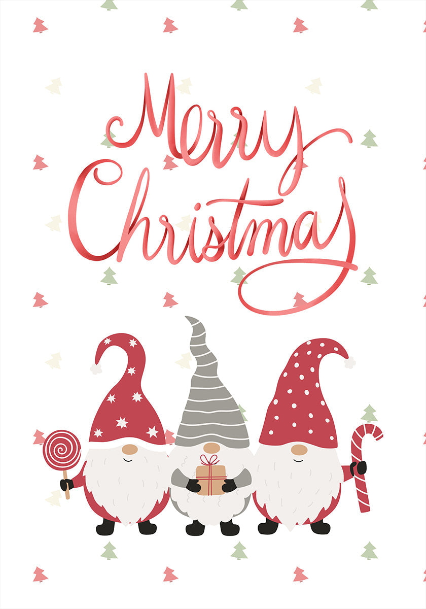 Merry Christmas Gnomes Poster