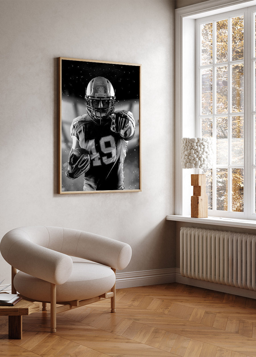 American Football Player Poster - Posterbox.no