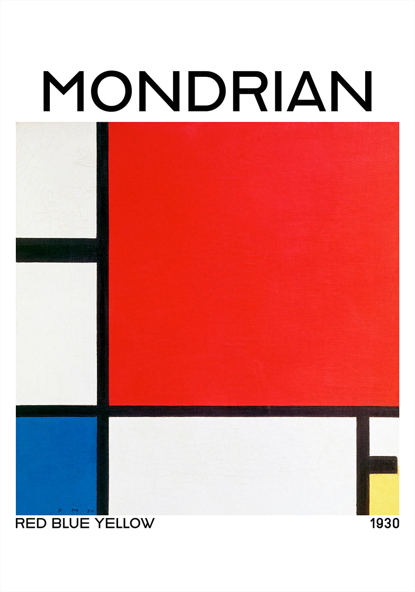 Composition with Red, Blue, and Yellow 1930 Poster