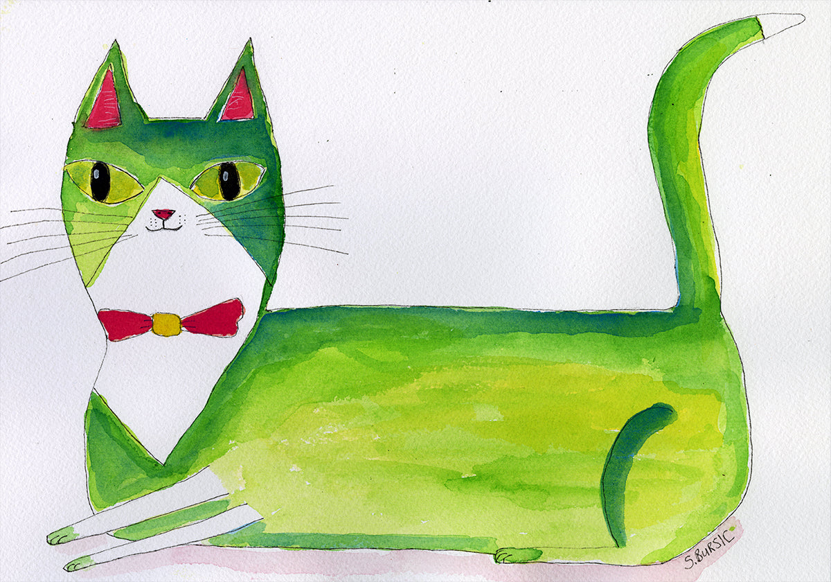 The green cat Poster