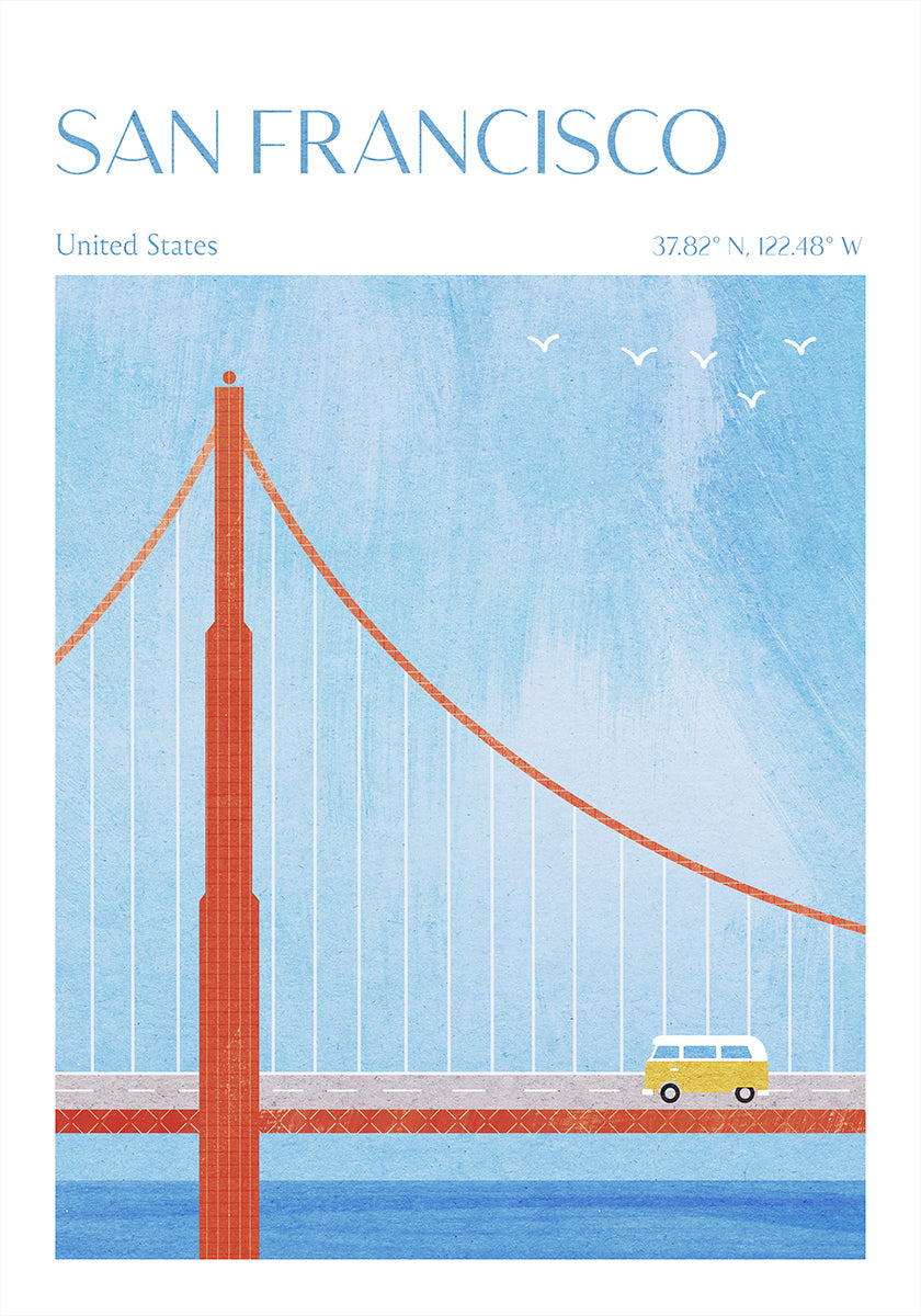 San Francisco, Golden Gate Bridge Poster