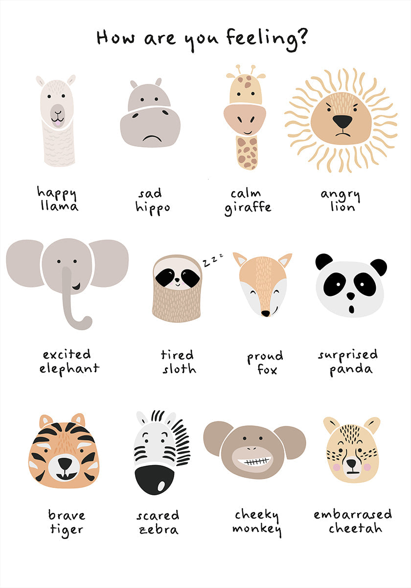 Children's calming meditation emotions print 1 Poster