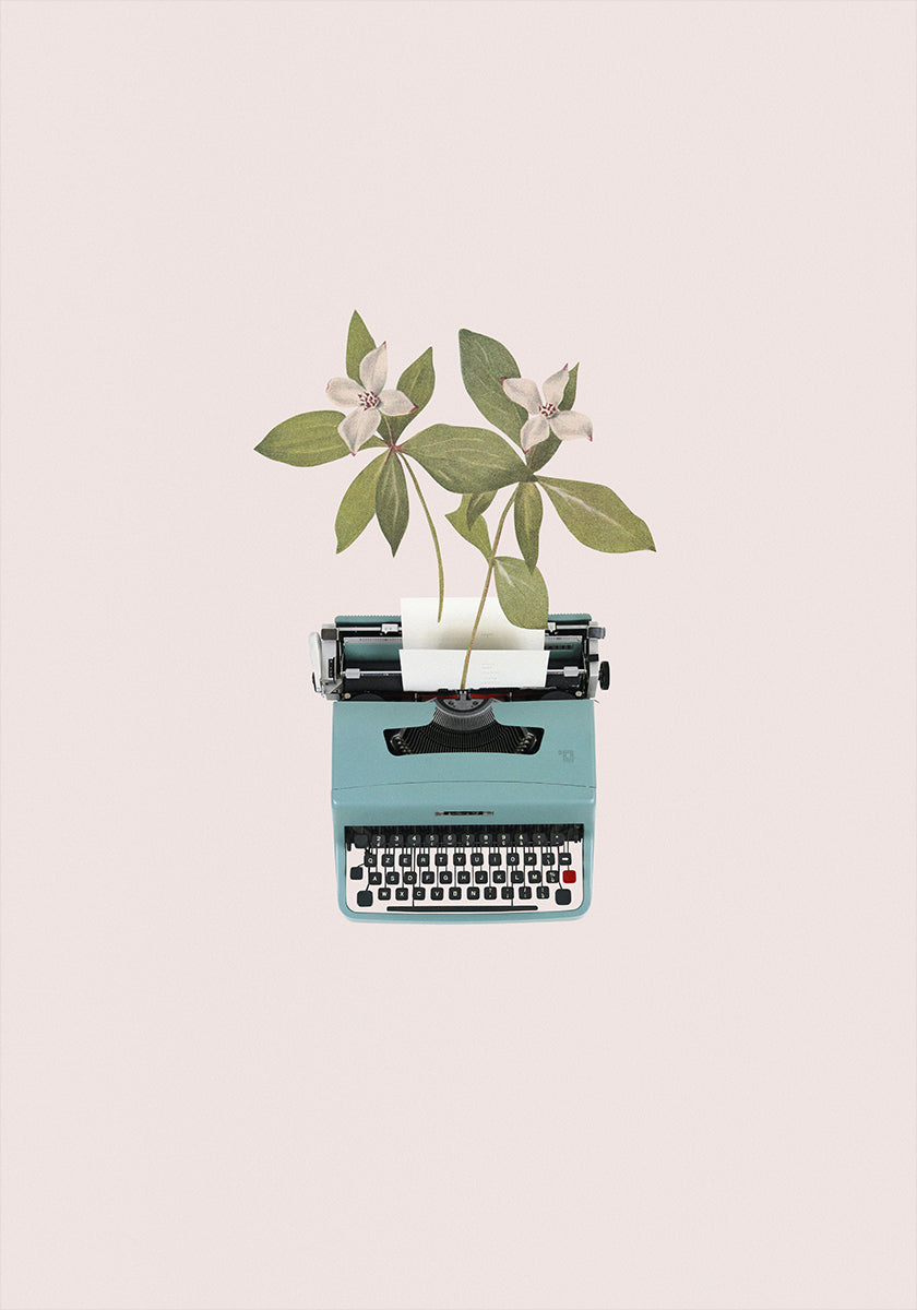 Botanical typewriter Poster