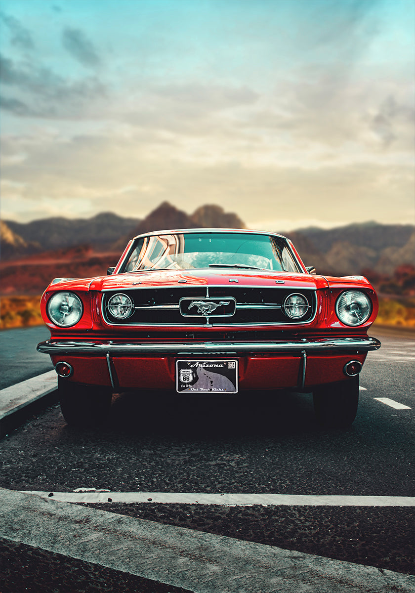 Vintage Car Love Poster