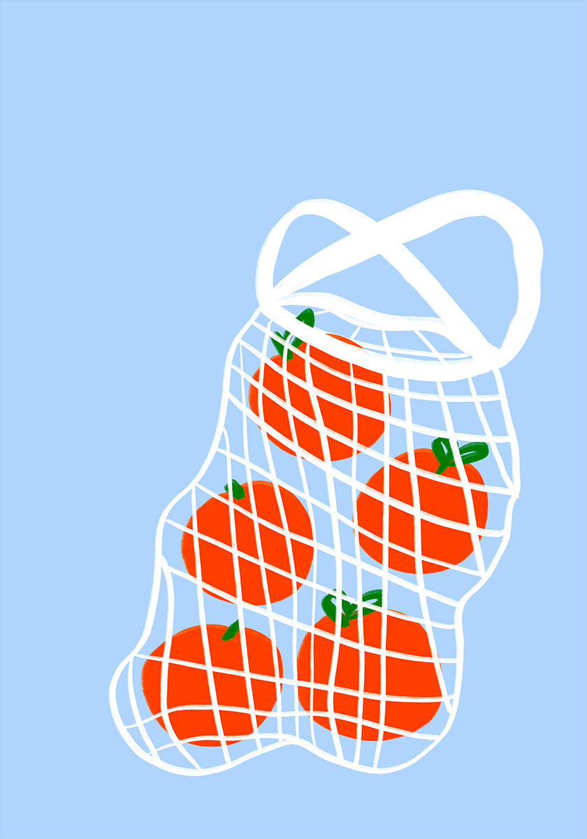 Tomatoes in Mesh Poster