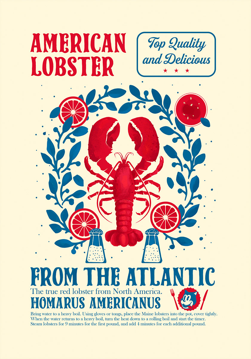 Lobster kitchen print Poster