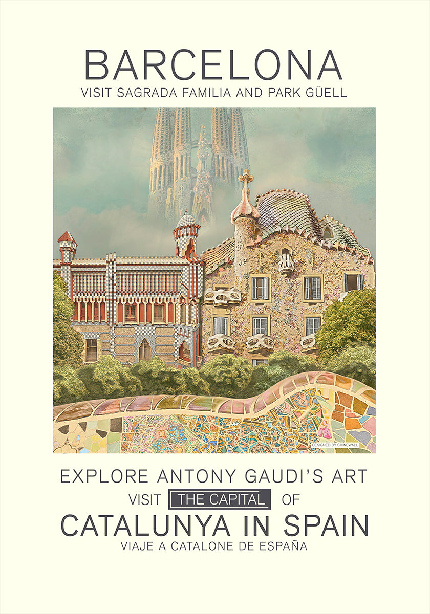 Barcelona print Poster