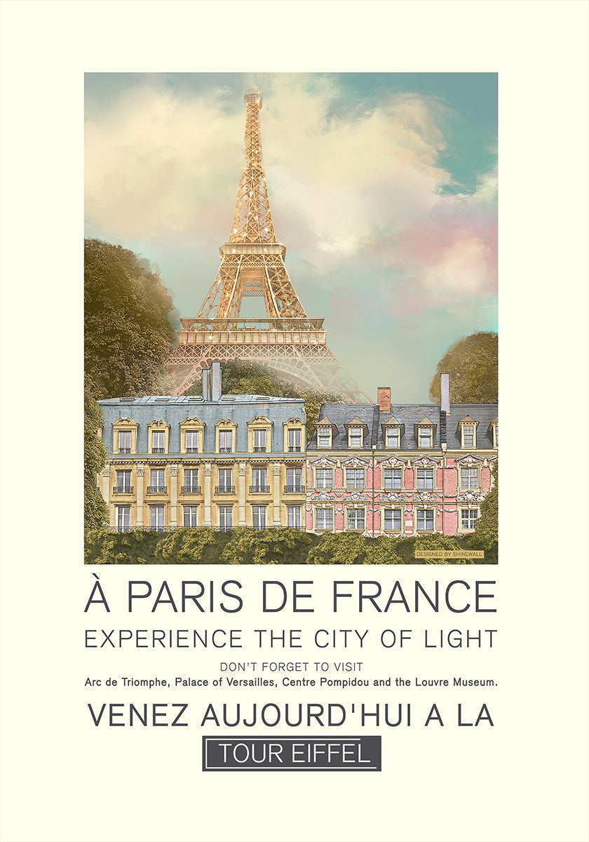 Paris retro print Poster