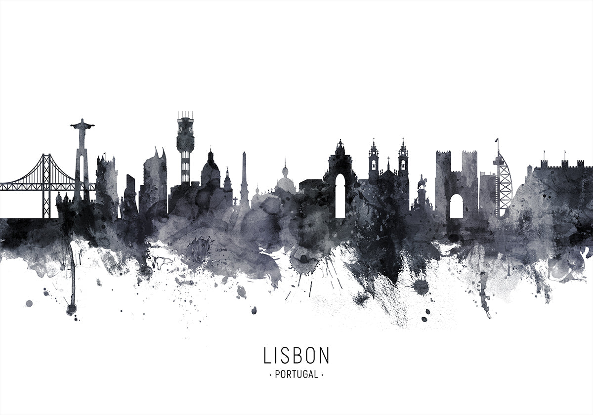 Lisbon Portugal Skyline Poster