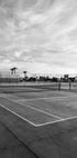 Tennis Court B&W Poster - Posterbox.no