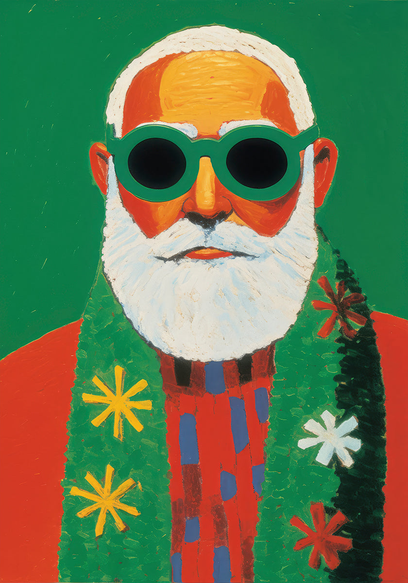 Sunny Santa Style Poster