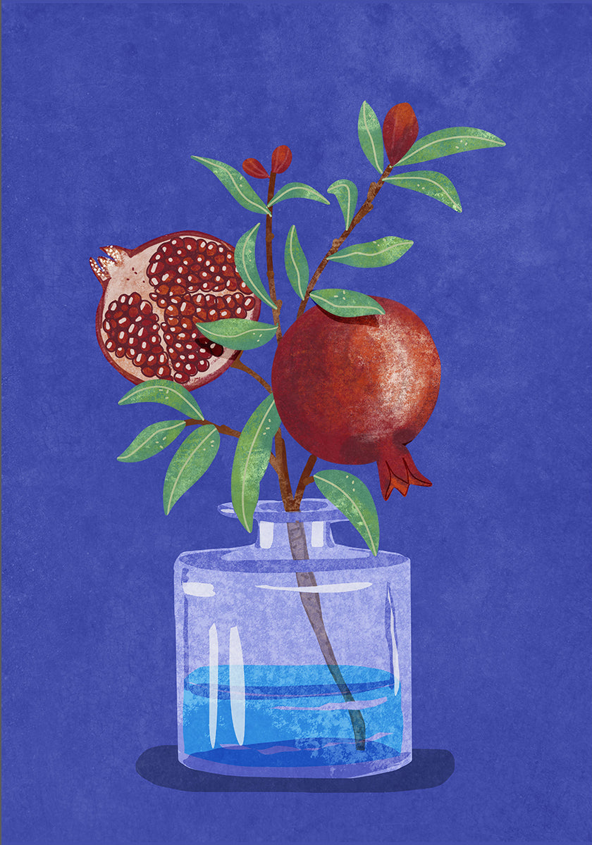 pomegranate in vase