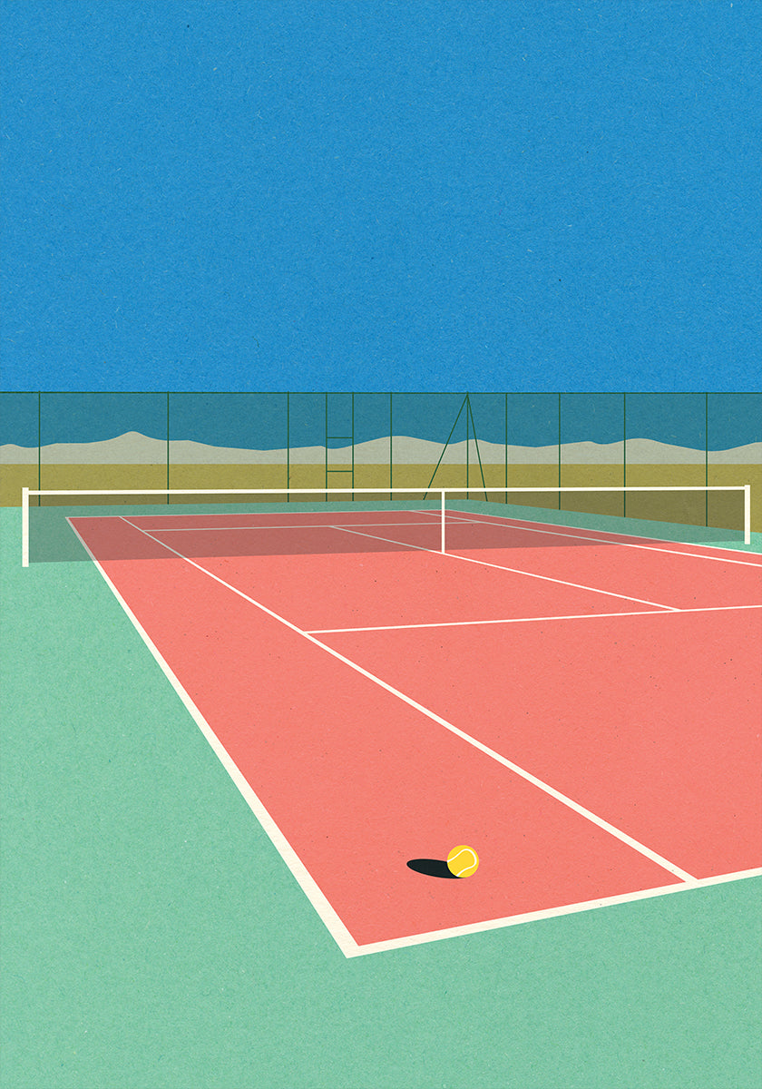 Tennis Court In The Desert Poster