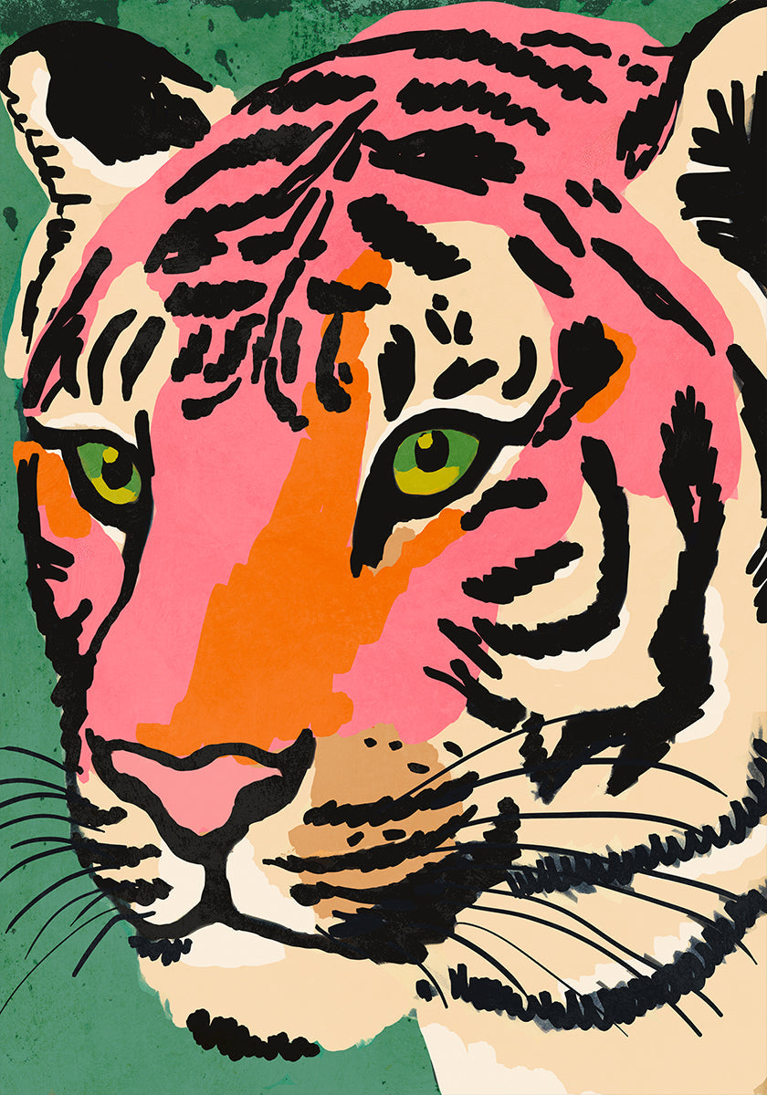 Vibrant Tiger Gaze Poster