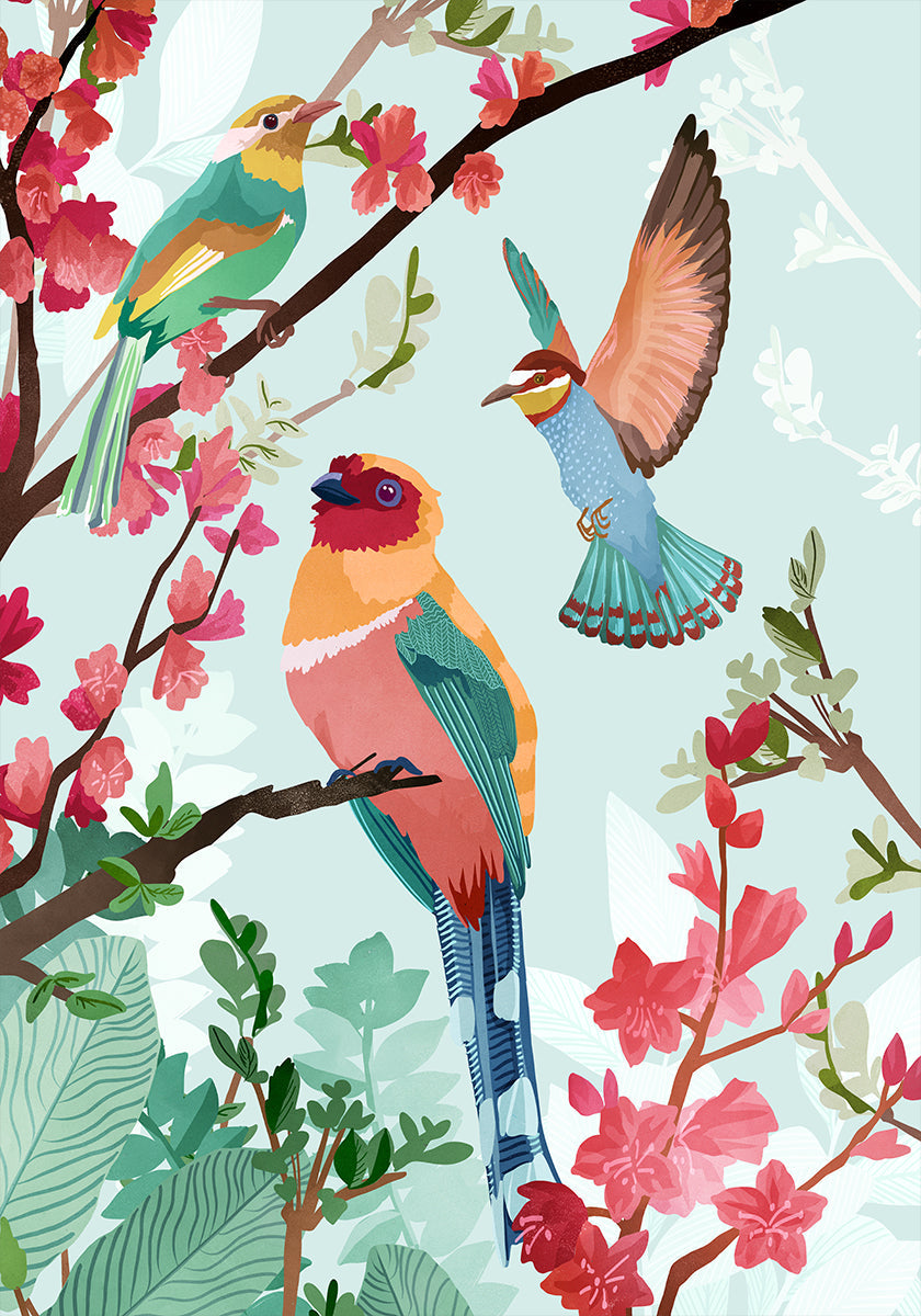 Birds of Summer Poster