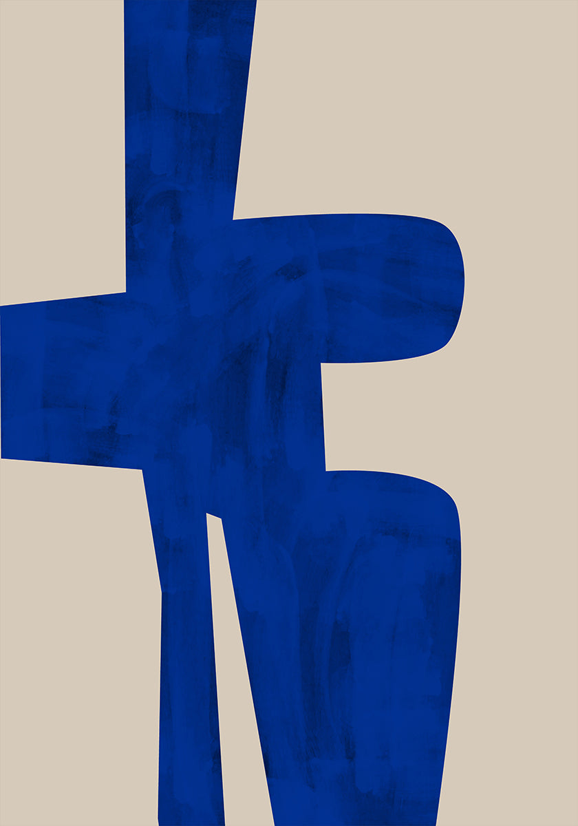 Blue Harmony Shape Poster