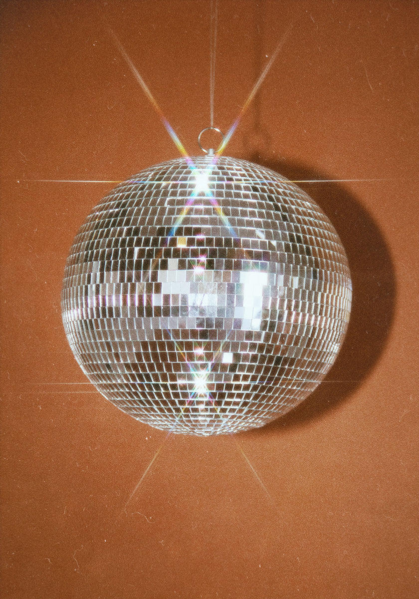 Orange Disco Ball Poster