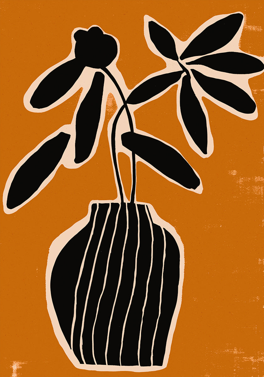 Ocher Still life No 2 Poster