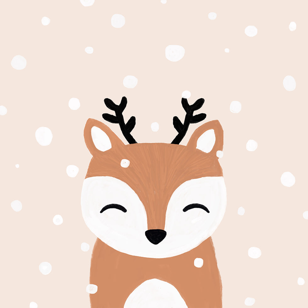 Snow & Deer Poster