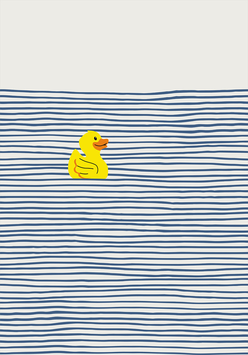 Yellow Duck Afloat Poster