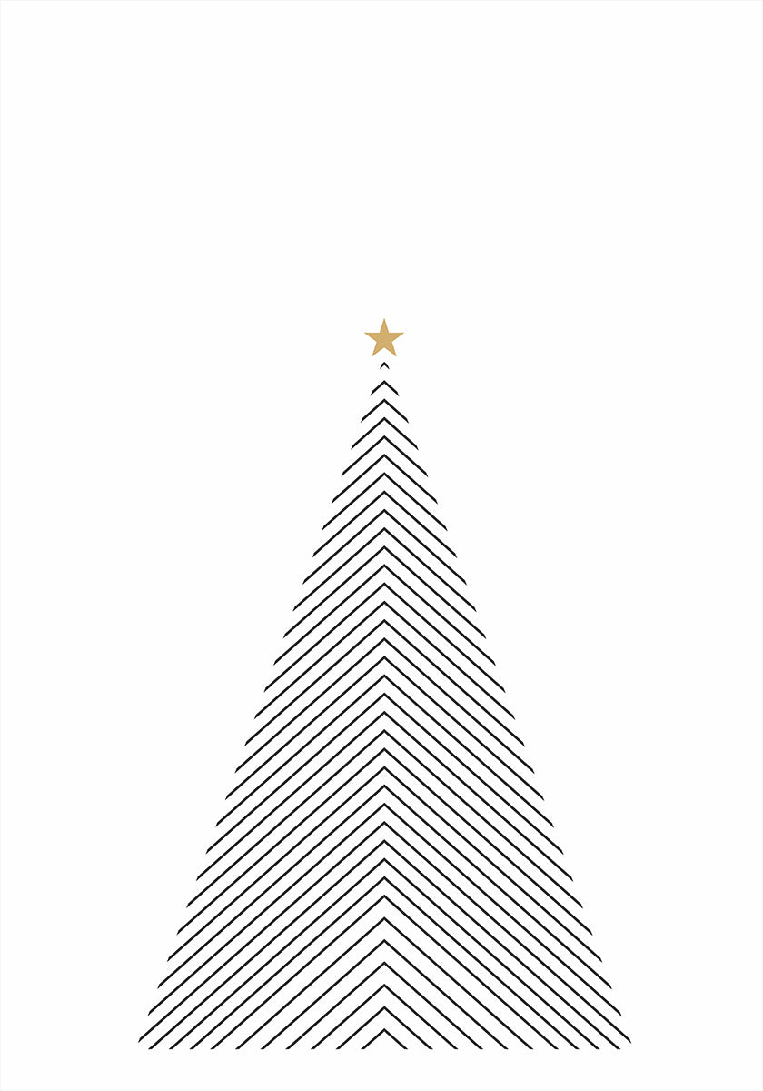 Minimal Christmas Tree Poster