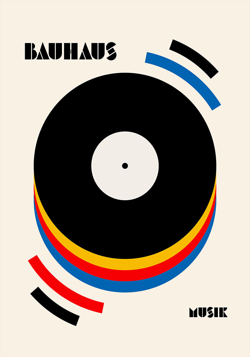 Bauhaus Music Retro Illustration Poster