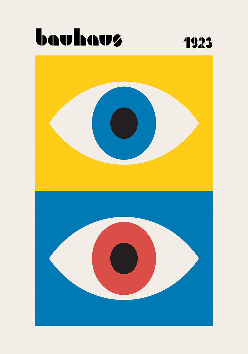 Bauhaus Eyes Abstract Poster