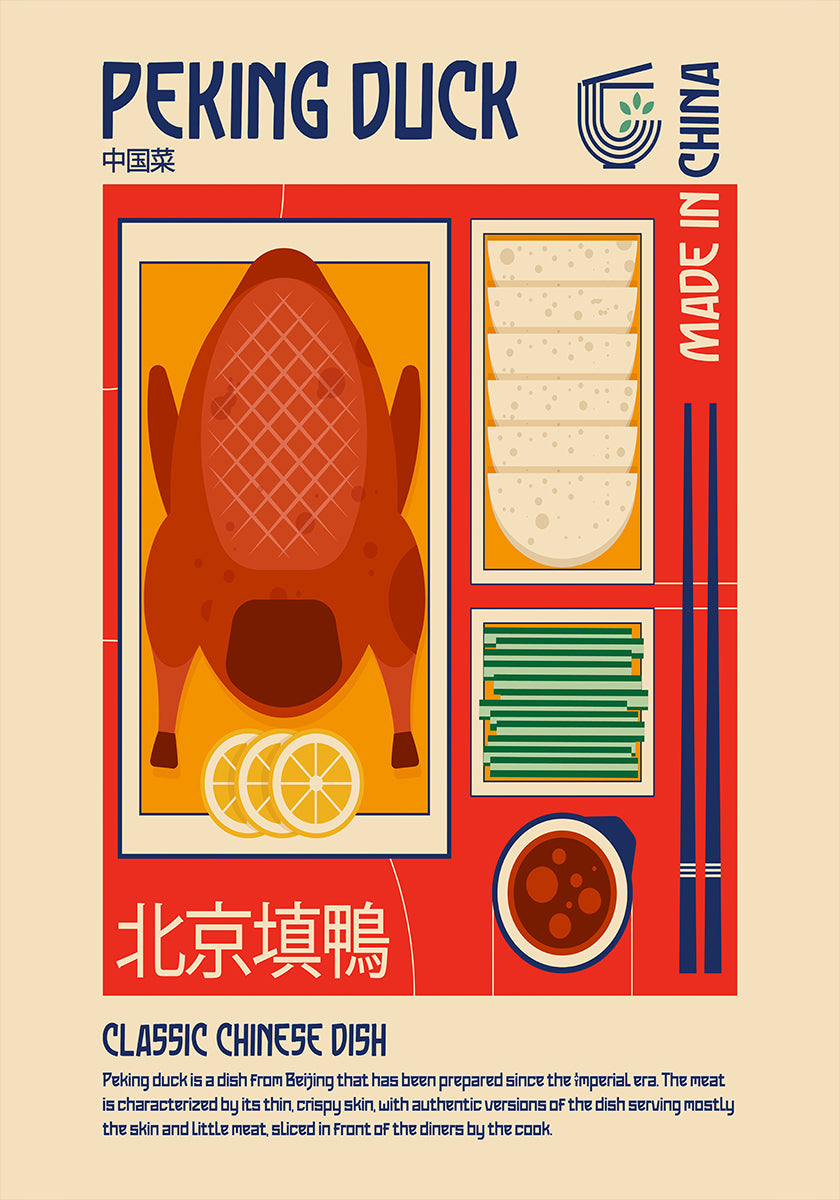 Peking Duck Japanese Food Print Poster