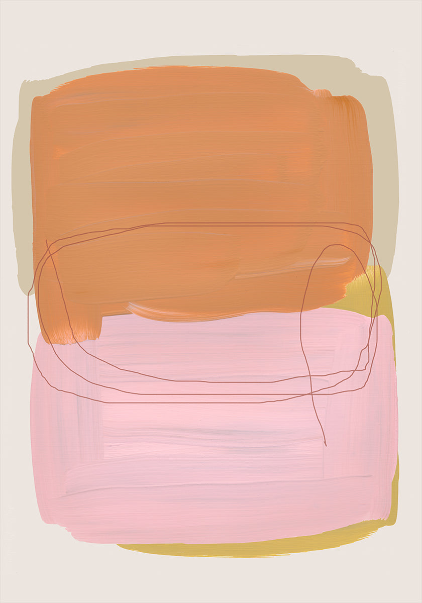 Abstract Brush Strokes 121 Poster