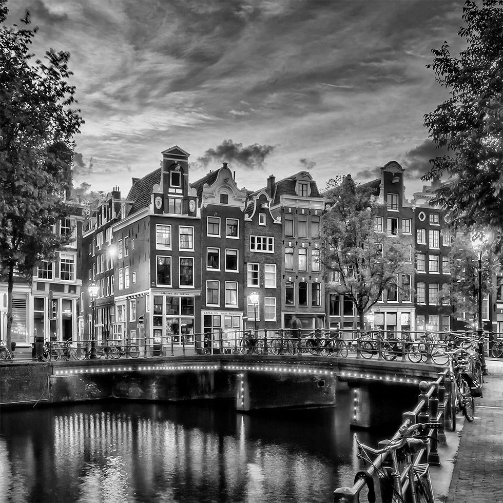 AMSTERDAM Idyllic impression from Single - Monochrome Poster