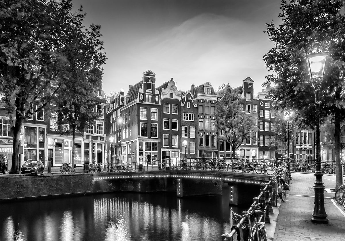 AMSTERDAM Idyllic impression from Single - Monochrome Poster