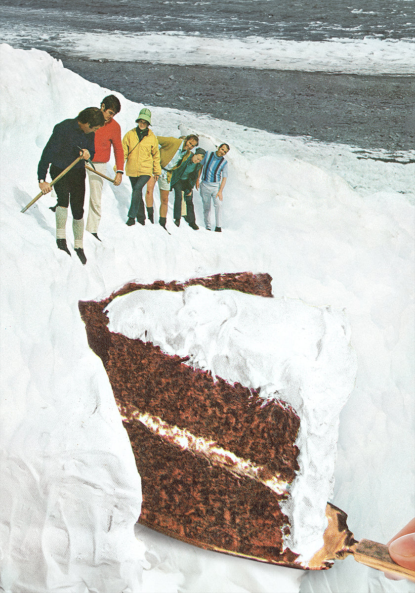 Glacier Calving Cake - Dessert Snow Mountain Poster
