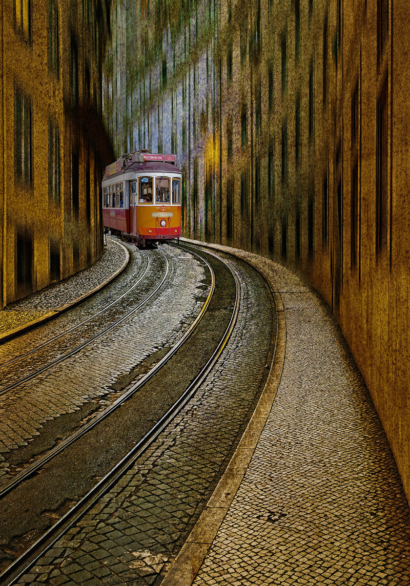 Railway with tram Poster