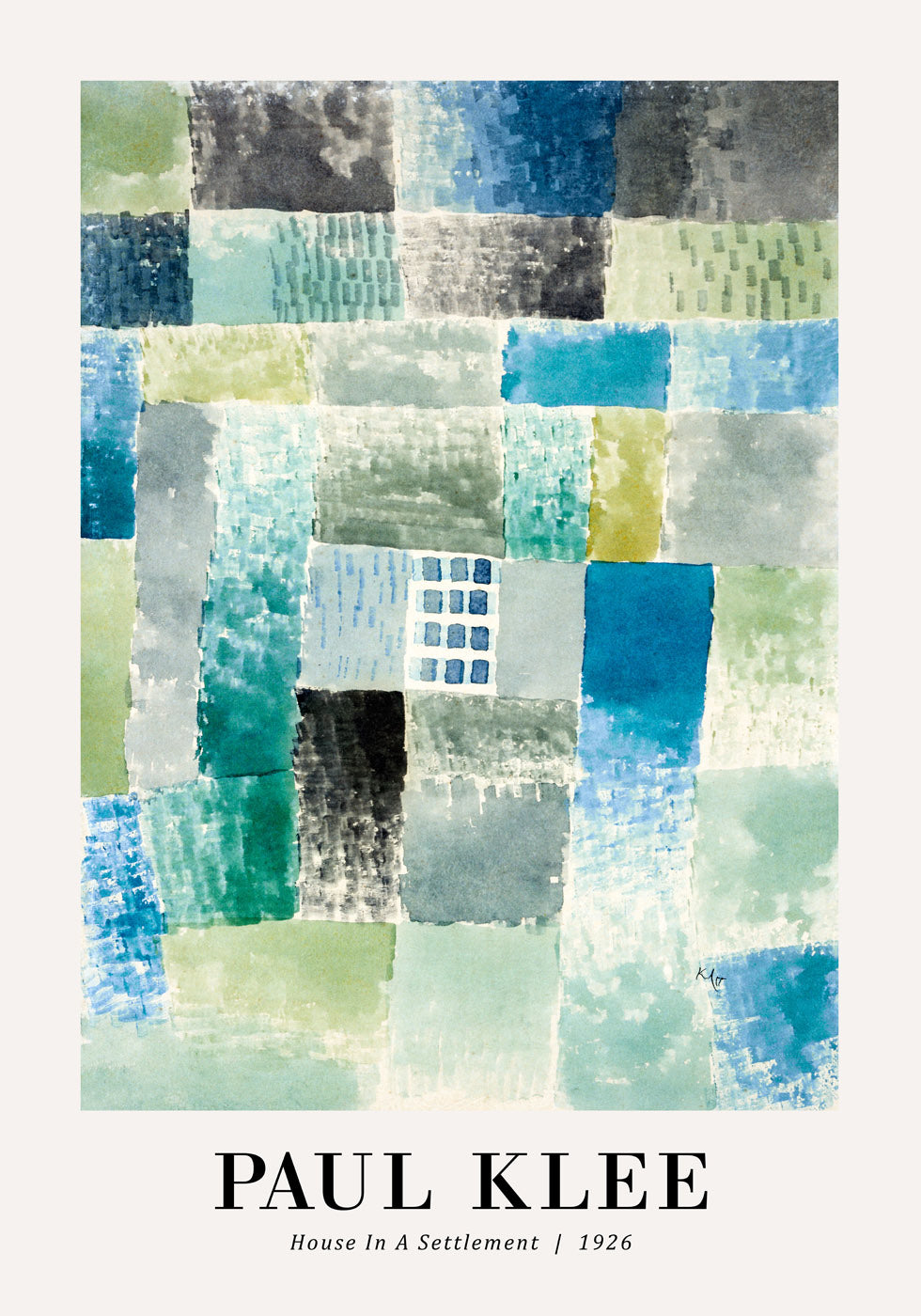 House in a Settlement 1926 by Paul Klee Poster - Posterbox.no