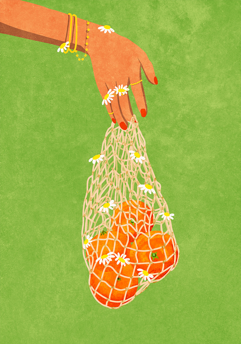 Fresh Oranges Poster