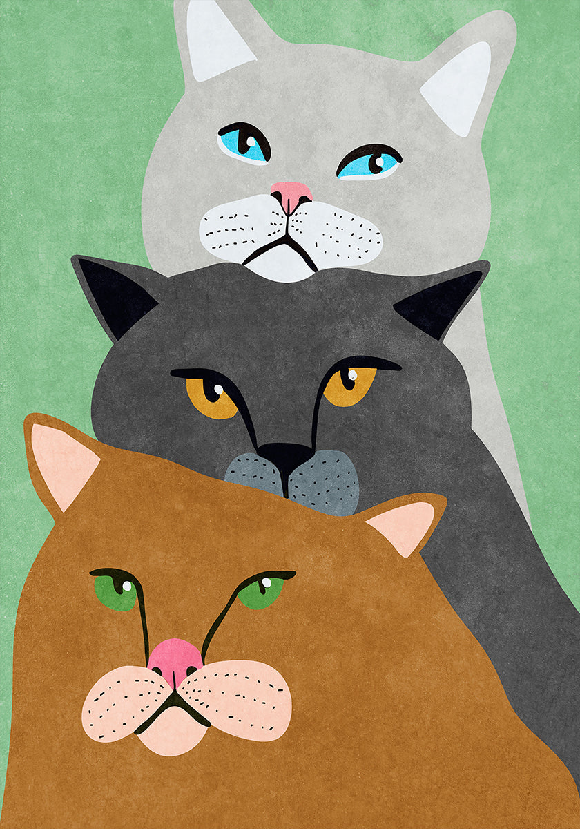 Cat Trio Poster